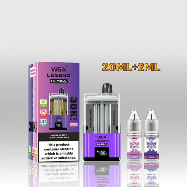 WGA Ultra 30000 Puffs Disposable Vape Nicotine 20mg (Box of 10) - Image 4